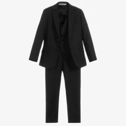 Romano Boys Black Suit