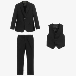 Romano Boys Black Suit