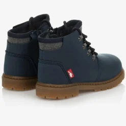 Chipmunks Boys Blue Faux Leather Boots