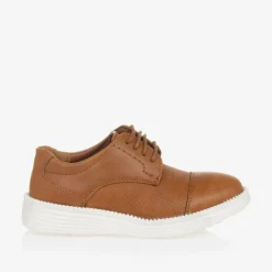 Sevva Boys Brown Faux Leather Shoes