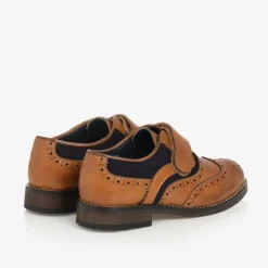 House of Cavani Boys Brown Velcro Brogues Online