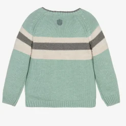 Tutto Piccolo Boys Green Stripe Knitted Sweater Hot
