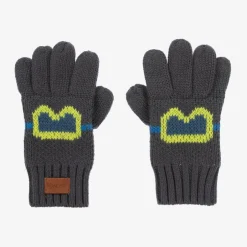 Boboli Boys Grey Knitted Gloves New