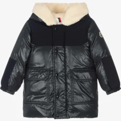 Moncler Enfant Boys Navy Blue Puffer Coat Discount