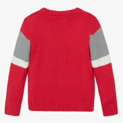 Guess Boys Red Knitted Jumper Outlet