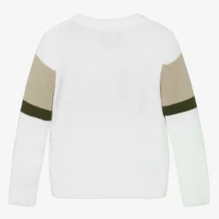 Guess Boys White Knitted Jumper