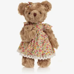 Powell Craft Brown Floral Dress Teddy Bear (34cm) Online