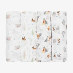 aden + anais Disney White Muslin Swaddles (4 Pack) Online