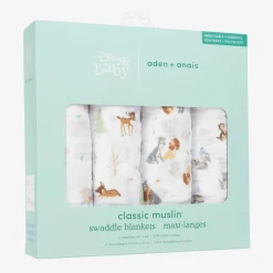aden + anais Disney White Muslin Swaddles (4 Pack) Online