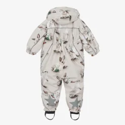 Molo Girls Beige Bunny Rabbit Snowsuit Outlet