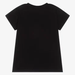 Molo Girls Black Cotton Sequin Cherry T-Shirt New
