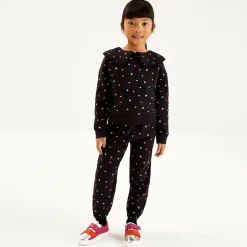 Joyday Girls Black Cotton Tracksuit Sale