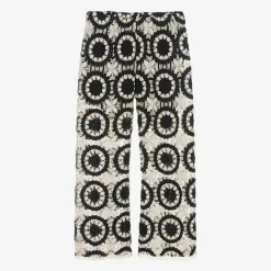 Nessi Byrd Girls Black Crochet Trousers Sale