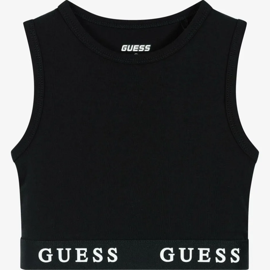 Guess Girls Black Cropped Top Sale
