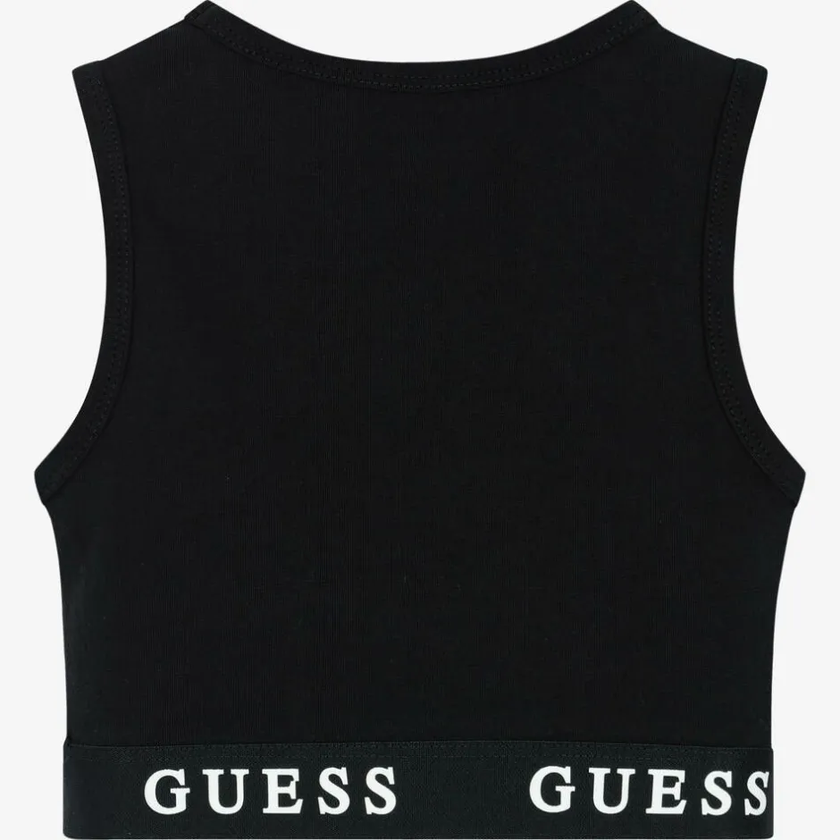 Guess Girls Black Cropped Top Sale