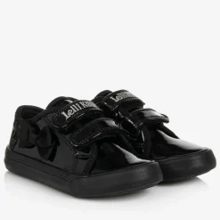 Lelli Kelly Girls Black Patent Velcro Trainers Discount