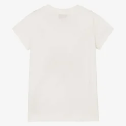 PUCCI Girls Ivory Cotton Onde T-Shirt Best