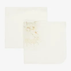 Sofija Girls Ivory Cotton Princess Muslins (2 Pack) Sale