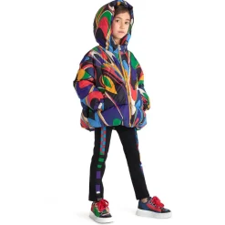 PUCCI Girls Onde Print Puffer Jacket Hot