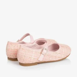 Sevva Girls Pink & Gold Tweed Shoes Discount