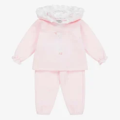 Babidu Girls Pink Cotton Duck Tracksuit Discount