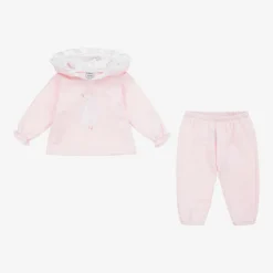 Babidu Girls Pink Cotton Duck Tracksuit Discount