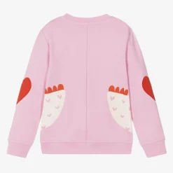 Stella McCartney Kids Girls Pink Cotton Sweatshirt New