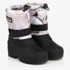 Molo Girls Pink Horses Snow Boots Hot