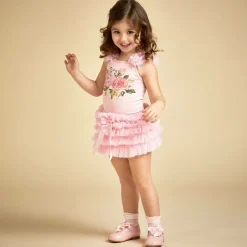 Beau KiD Girls Pink Tulle Skirt Set New