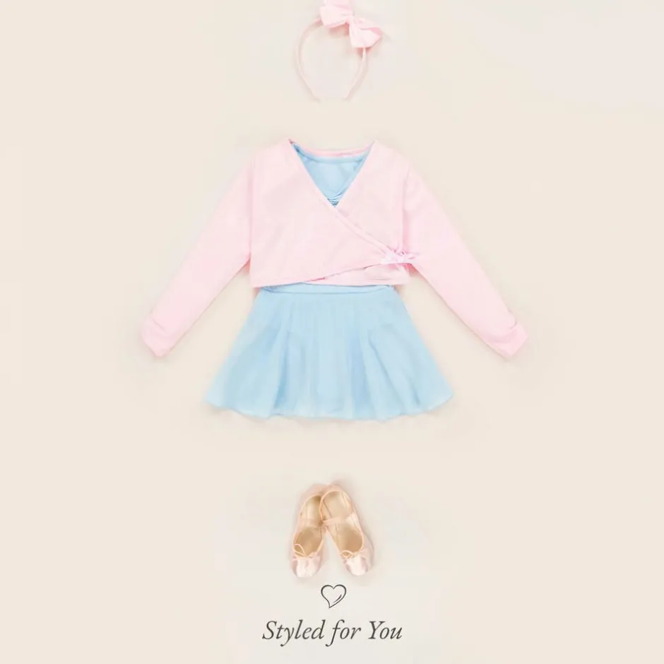 Danskin Girls Pink Wrap Cardigan Hot