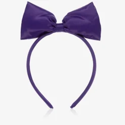 Mini Rodini Girls Purple Satin Bow Hairband