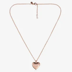 Little Star Girls Rose Gold Plated Personalised Heart Locket (38cm)