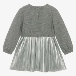 Everything Must Change Girls Sparkling Silver Viscose Dress Hot