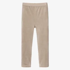 Mayoral Girls Taupe Beige Velour Leggings Online