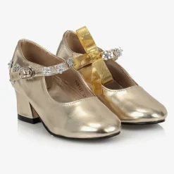 Souza Gold Metallic Bar Shoes Sale