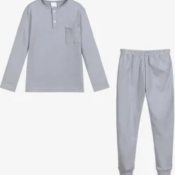 Babidu Grey Cotton Jersey Pyjamas New