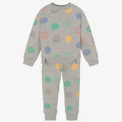 Joyday Grey Marl Cotton Happy Faces Tracksuit Outlet