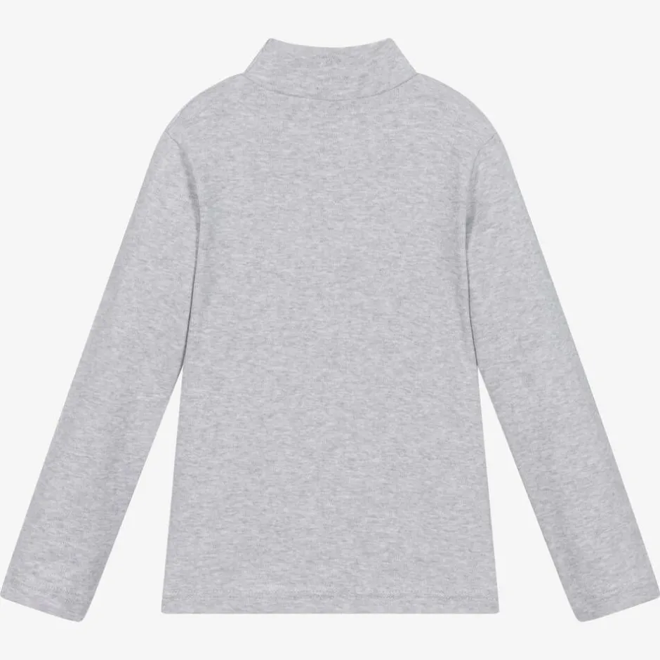 Everything Must Change Grey Marl Cotton Turtleneck Top Sale