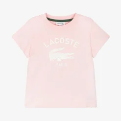 Lacoste Pink Organic Cotton Crocodile T-Shirt Online