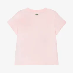 Lacoste Pink Organic Cotton Crocodile T-Shirt Online