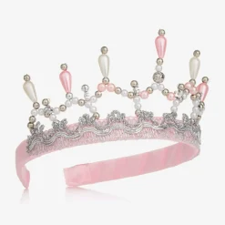 Souza Pink, Silver & Pearl Crown
