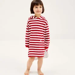 Mitty James Red Stripe Cotton Towelling Robe Best