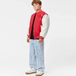 Molo Red Wool Varsity Jacket AdrenalinRush Discount