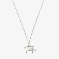 Tales From The Earth Silver Elephant Necklace (40cm) Sale
