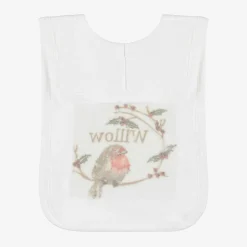 Paint My Dreams White Cotton Personalised Robin Bib Sale