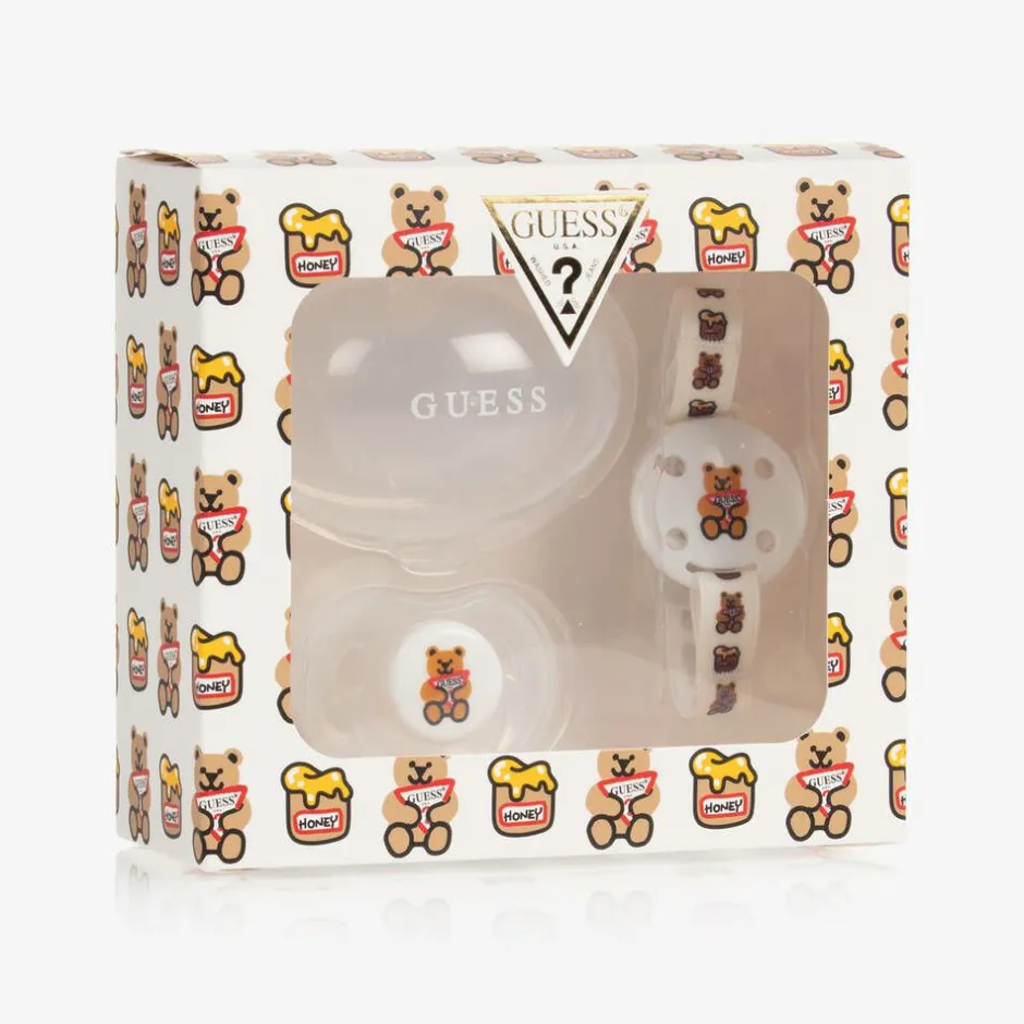 Guess White Dummy & Clip Set