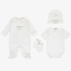 Nanán White Faux Leather Hospital Bag Set (49cm) Discount