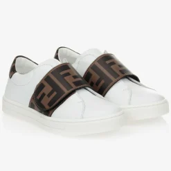Fendi White Leather FF Trainers Sale