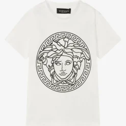 Versace White Medusa Cotton T-Shirt Hot