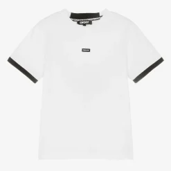 DKNY White Organic Cotton T-Shirt Clearance